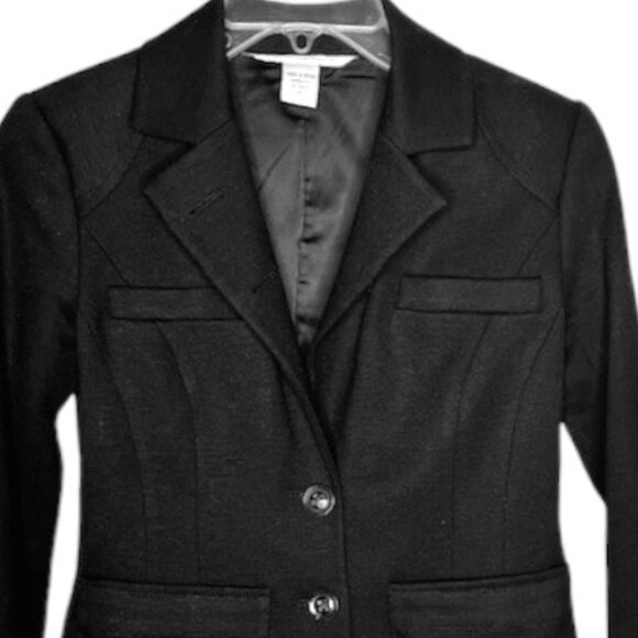 DVF Diane von Furstenberg Tailored Rev Bullit Wool Blend Blazer - 0 - Bl… - Picture 3 of 11